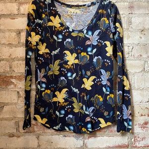 Black Floral Loft Vintage Soft Long Sleeve T-shirt